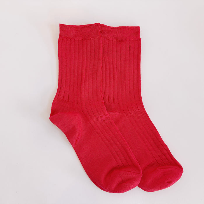 Her Socks in Classic Red