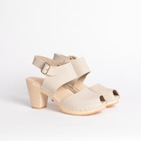 Miranda peep toe in Bone (RTS) Shoes Clog